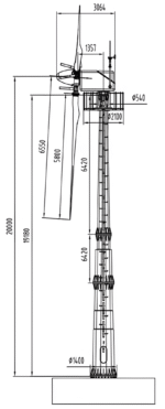 Horizontālais vēja ģenerators ARMWIND-30kW - Image 2