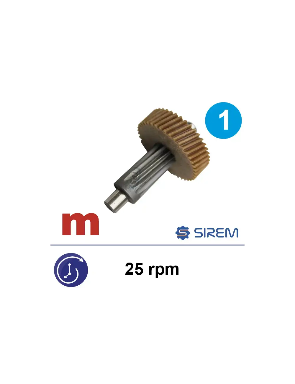 first-train-set-for-sirem-type-n-gear-motor-25rpm Dzesētāja reduktora zobrats Nr.1 Sirem N-Typ - Image 1