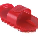 Gumijas ķemme ar siksniņu, sarkana