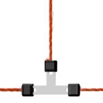 T-veida savienojums ganību auklai