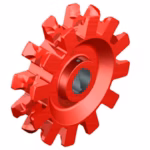 Čuguna ķēdes piedziņas zobrats 13mm-Sarkans