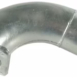 Elkoņa savienojums 90° ar flanci un šļūtenes galu 6"