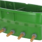 Teļu barošanas trauks Multi Feeder, 5 lateksa pupi ar eleastīgiem turētājiem, 30 L