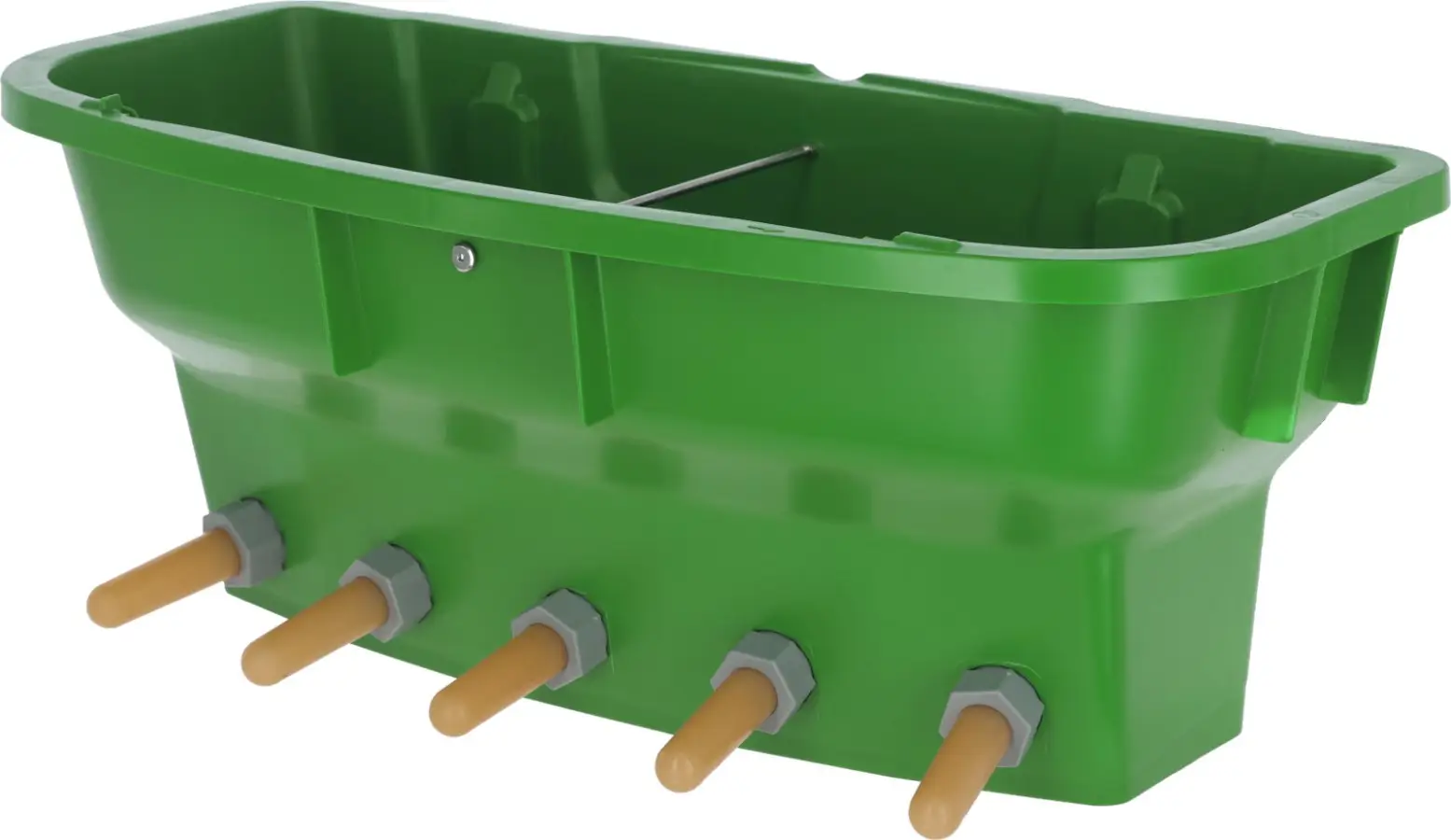 teļu barošanas trauks multifeeder ar silikona knupjiem Teļu barošanas trauks Multi Feeder, 5 lateksa pupi ar eleastīgiem turētājiem, 30 L - Image 1