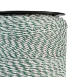 Elektriskā gana striķis polywire 3 mm, zaļi-balts – 1000 m, 0,18 Ω/m - Image 3