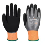 Cimdi AP51 - Cut F15 nitrila Aqua cimdi Pelēks/Melns - Image 3
