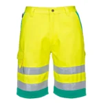 Kokvilnas šorti L043 - Hi-Vis Lightweight  Dzeltens/Zils