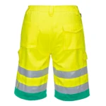 Kokvilnas šorti L043 - Hi-Vis Lightweight  Dzeltens/Zils - Image 3