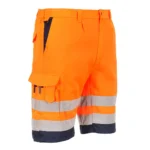 Kokvilnas šorti L043 - Hi-Vis Lightweight Oranžs/Tumši zils