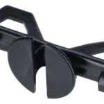 Plastmasas virves/stieples spriegotājs, melns, 5 gab. iepakojumā