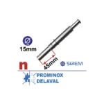 Izejas vārpsta SIREM D tipa reduktoriem, Ø15 × 45 mm, caurums Ø3,5 mm