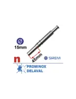 Izejas vārpsta SIREM D tipa reduktoriem, Ø15 × 45 mm, caurums Ø3,5 mm