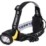 LED galvas lukturis PA63 ar duālo barošanu, dzeltens/melns