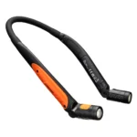 LED kakla lukturis PA73, USB uzlādējams, melns/oranžs