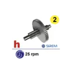 Otrās pakāpes zobrats SIREM D un H tipa reduktoriem, 52/8 zobi, 25 apgr./min