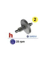 Otrās pakāpes zobrats SIREM D un H tipa reduktoriem, 52/8 zobi, 25 apgr./min