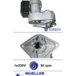 Piena dzesētāja maisītāja motoreduktors SIREM R1C245NSB, 32 apgr./min, 230 V, dobā vārpsta Ø25 mm – Mueller