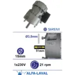 Reduktormotors R1C225F4BC, 21–25 apgr./min, 230 V, Alfa Laval/Prominox/Delaval