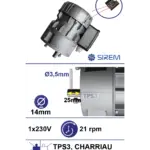 Piena dzesētāja maisītāja motoreduktors SIREM R1C225F2BC, 230 V, 21 apgr./min, Milkplan