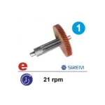 Pirmās pakāpes zobrats SIREM D un H tipa reduktoriem, 62/9 zobi, 10,5/21 apgr./min