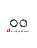 Ass blīvmanšete 33 × 45 × 6,5/8 mm SIREM N/NP tipa reduktoru mazgāšanas kamera