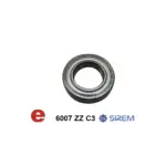 Dziļrievas lodīšu gultnis 6007 ZZ C3 SIREM N tipa reduktoriem, 35 × 62 × 14 mm