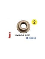 Otrās pakāpes zobrata atloka bukse SIREM N, L un M tipa reduktoriem, Ø10 × Ø16 mm, BP25