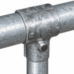 T-skava spīļota cauruļu skava ar vienu skrūvi, 1½″ × 1½″, Ø48 × Ø48mm